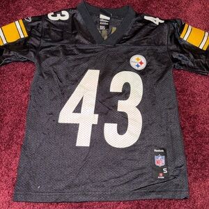Reebok Troy Polamalu Pittsburgh Steelers NFL Football Jersey Youth Small 8 Boys